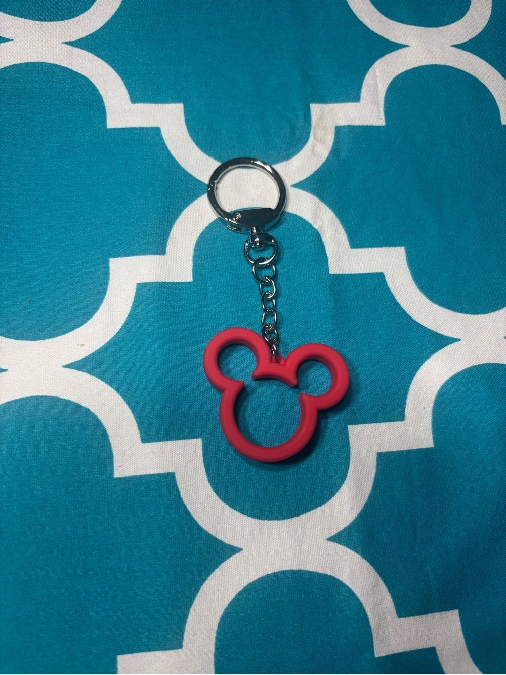 Disney Parks 2026 Walt Disney World Mickey Mouse Red Silhouette Keychain New